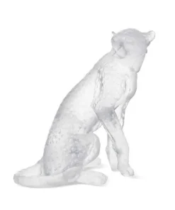 Vessière Cristaux Bestiaire|Animaux Cristal|Guépard blanc j.f leroy daum