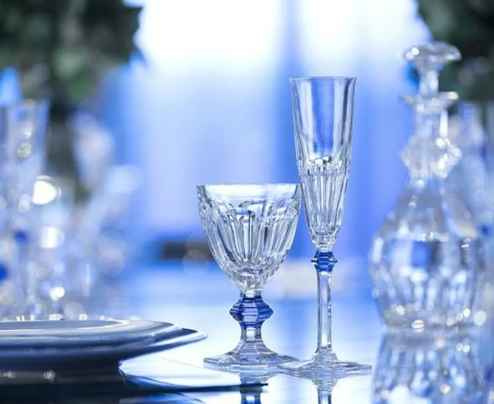 Vessière Cristaux Art De La Table|Verre À Eau|Harcourt bouton bleu verre baccarat x2