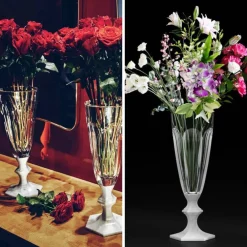 Vessière Cristaux Vases|Vases Cristal Clair|Harcourt vase flutissimo marcel wanders baccarat