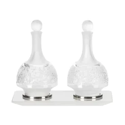 Vessière Cristaux Carafes Cristal Daum Baccarat Lalique|Carafes Cristal Taillé|Huilier/vinaigrier versailles lalique