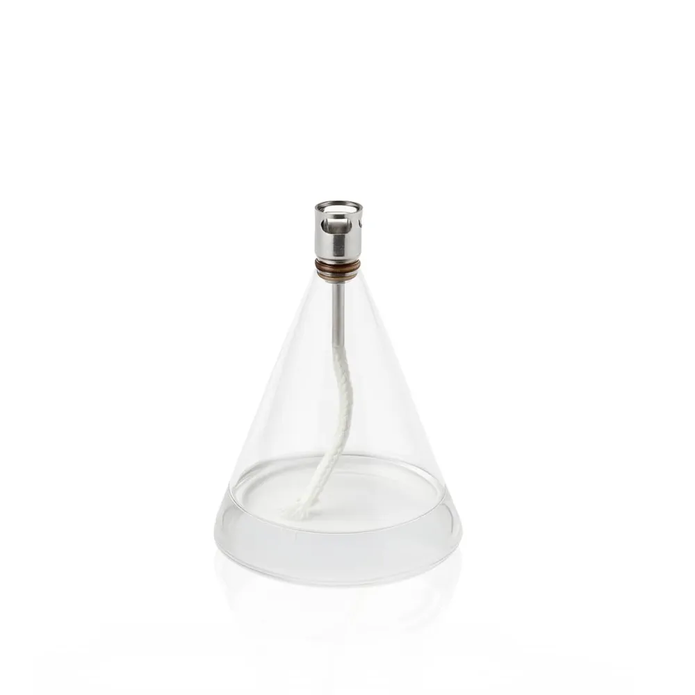 Vessière Cristaux Coupes, Coupelles Et Photophores|Lampes Cristal|Lampe à huile conique verre