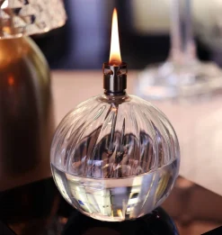 Vessière Cristaux Lampes Cristal|Coupes, Coupelles Et Photophores|Lampe à huile élégance verre