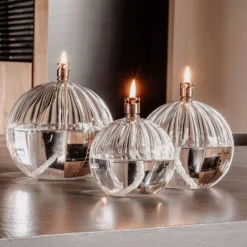 Vessière Cristaux Lampes Cristal|Coupes, Coupelles Et Photophores|Lampe à huile élégance verre