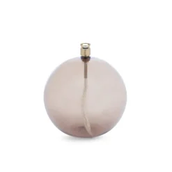 Vessière Cristaux Coupes, Coupelles Et Photophores|Lampes Cristal|Lampe à huile sphère verre couleur champagne