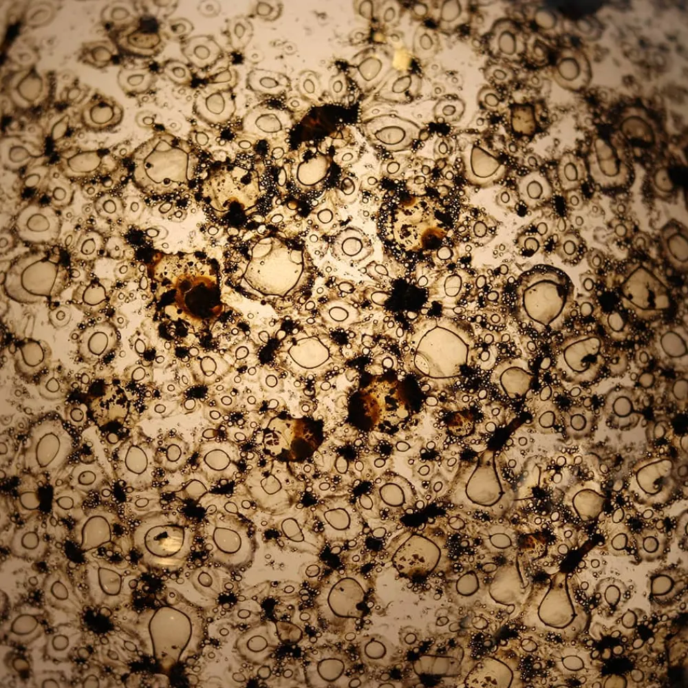 Vessière Cristaux Lampes Cristal|Luminaires|Lampe à poser volcania ambre en verre