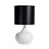 Vessière Cristaux Lampes|Lampes Cristal|Lampe Bilboquet blanc Faïence de Longwy