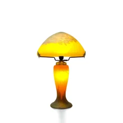 Vessière Cristaux Luminaires|Lampes Pâte De Verre|Lampe champignon pâte de verre retro