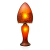 Vessière Cristaux Luminaires|Lampes Pâte De Verre|Lampe champignon pâte de verre 012 rouge