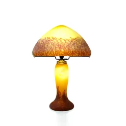Vessière Cristaux Luminaires|Lampes Cristal|Lampe champignon pâte de verre ivoire 7030