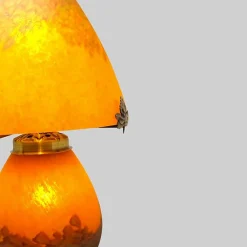 Vessière Cristaux Lampes Pâte De Verre|Lampes Cristal|Lampe champignon pâte de verre retro 019