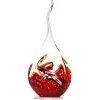Vessière Cristaux Luminaires|Lampes Cristal|Lampe flamme cristal noir et rouge Cristal de Lorraine