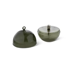 Vessière Cristaux Coupes, Coupelles Et Photophores|Lampes Cristal|Lampe huile cloche vert
