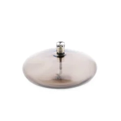 Vessière Cristaux Lampes Cristal|Coupes, Coupelles Et Photophores|Lampe huile galet couleur champagne