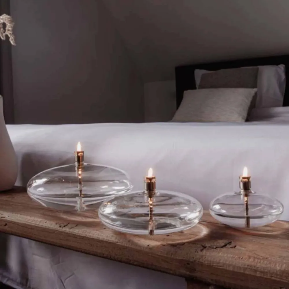 Vessière Cristaux Photophores, Bougeoirs Cristal|Lampes Cristal|Lampe huile galet verre mm