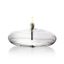 Vessière Cristaux Photophores, Bougeoirs Cristal|Coupes, Coupelles Et Photophores|Lampe huile galet verre pm
