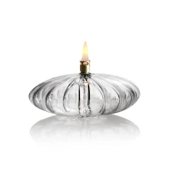 Vessière Cristaux Coupes, Coupelles Et Photophores|Lampes Cristal|Lampe huile élégance galet verre