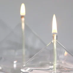 Vessière Cristaux Coupes, Coupelles Et Photophores|Lampes Cristal|Lampe huile pyramide verre