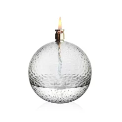 Vessière Cristaux Lampes Cristal|Coupes, Coupelles Et Photophores|Lampe huile sphère martelé
