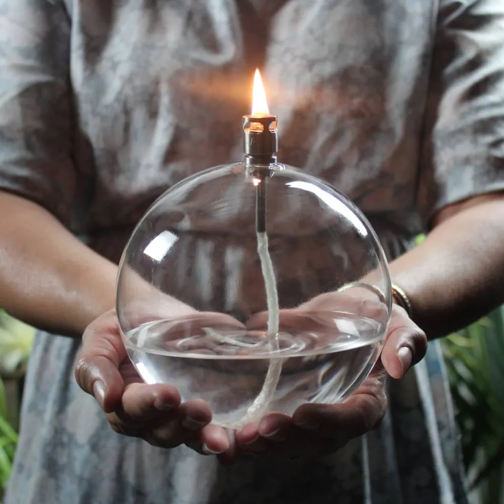 Vessière Cristaux Photophores, Bougeoirs Cristal|Coupes, Coupelles Et Photophores|Lampe huile sphère verre mm