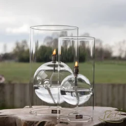 Vessière Cristaux Lampes Cristal|Coupes, Coupelles Et Photophores|Lampe huile sphère verre photophore