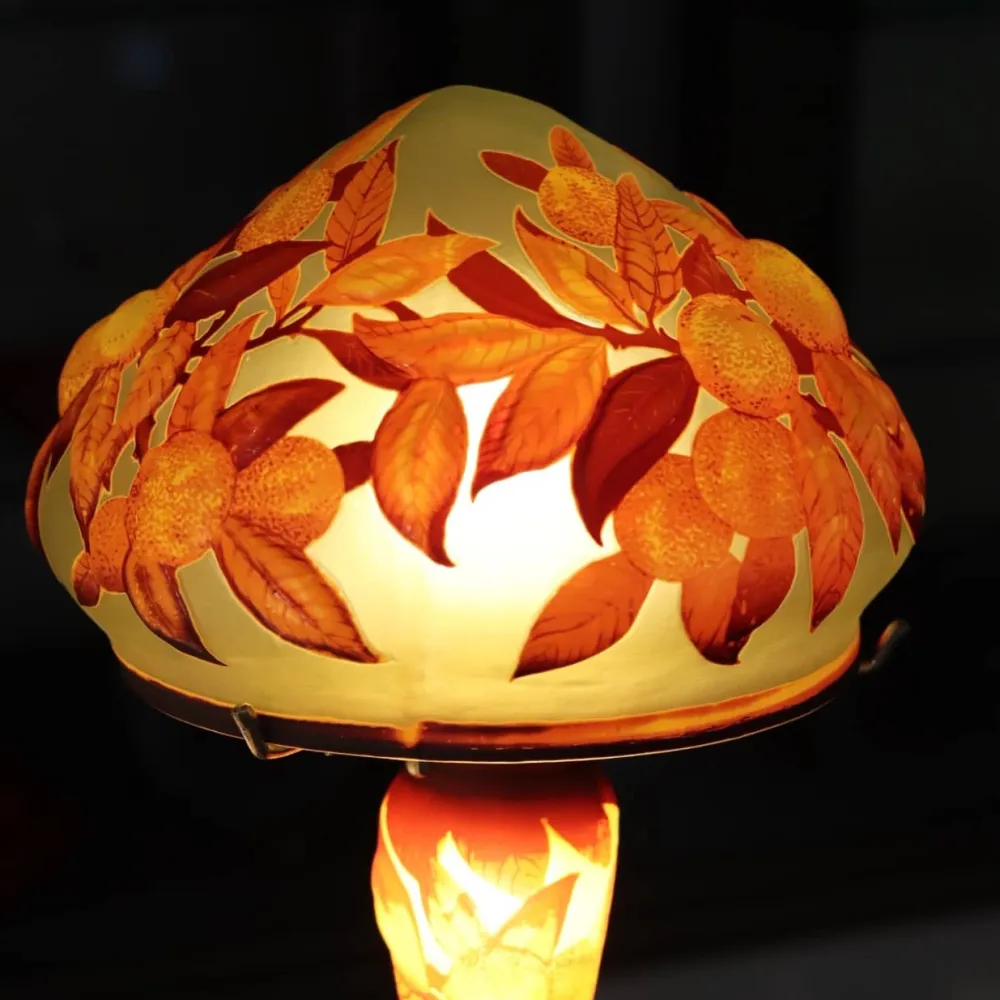 Vessière Cristaux Lampes Pâte De Verre|Lampes Cristal|Lampe pâte de verre art nouveau – i Tip Gallé