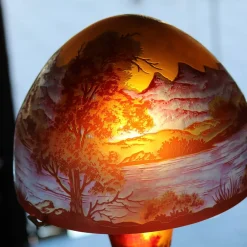 Vessière Cristaux Luminaires|Lampes Pâte De Verre|Lampe pâte de verre art nouveau n°15 Tip Gallé