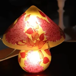 Vessière Cristaux Luminaires|Lampes Pâte De Verre|Lampe pâte de verre conique tip gallé N°22