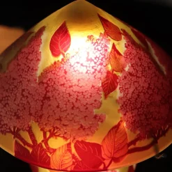 Vessière Cristaux Luminaires|Lampes Pâte De Verre|Lampe pâte de verre conique tip gallé N°22