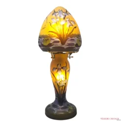 Vessière Cristaux Luminaires|Lampes Pâte De Verre|Lampe pâte de verre Tip Gallé