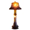 Vessière Cristaux Luminaires|Lampes Pâte De Verre|Lampe pâte de verre Tip Gallé décor libellule