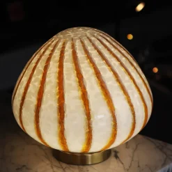 Vessière Cristaux Lampes Cristal|Luminaires|Lampe shesnut en verre spirale