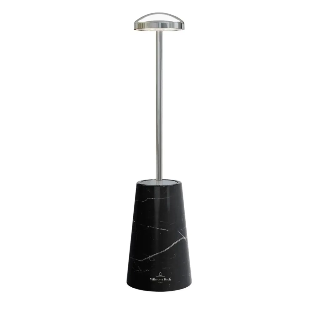 Vessière Cristaux Lampes Cristal|Lampe Siena marbre noir et chrome Villeroy & Boch