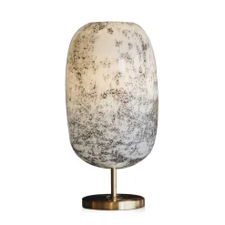 Vessière Cristaux Luminaires|Lampes Cristal|Lampe symphonie en verre incolore et or