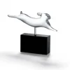 Vessière Cristaux Bestiaire|Animaux Cristal|Lapin courant cristal baccarat f. pompon