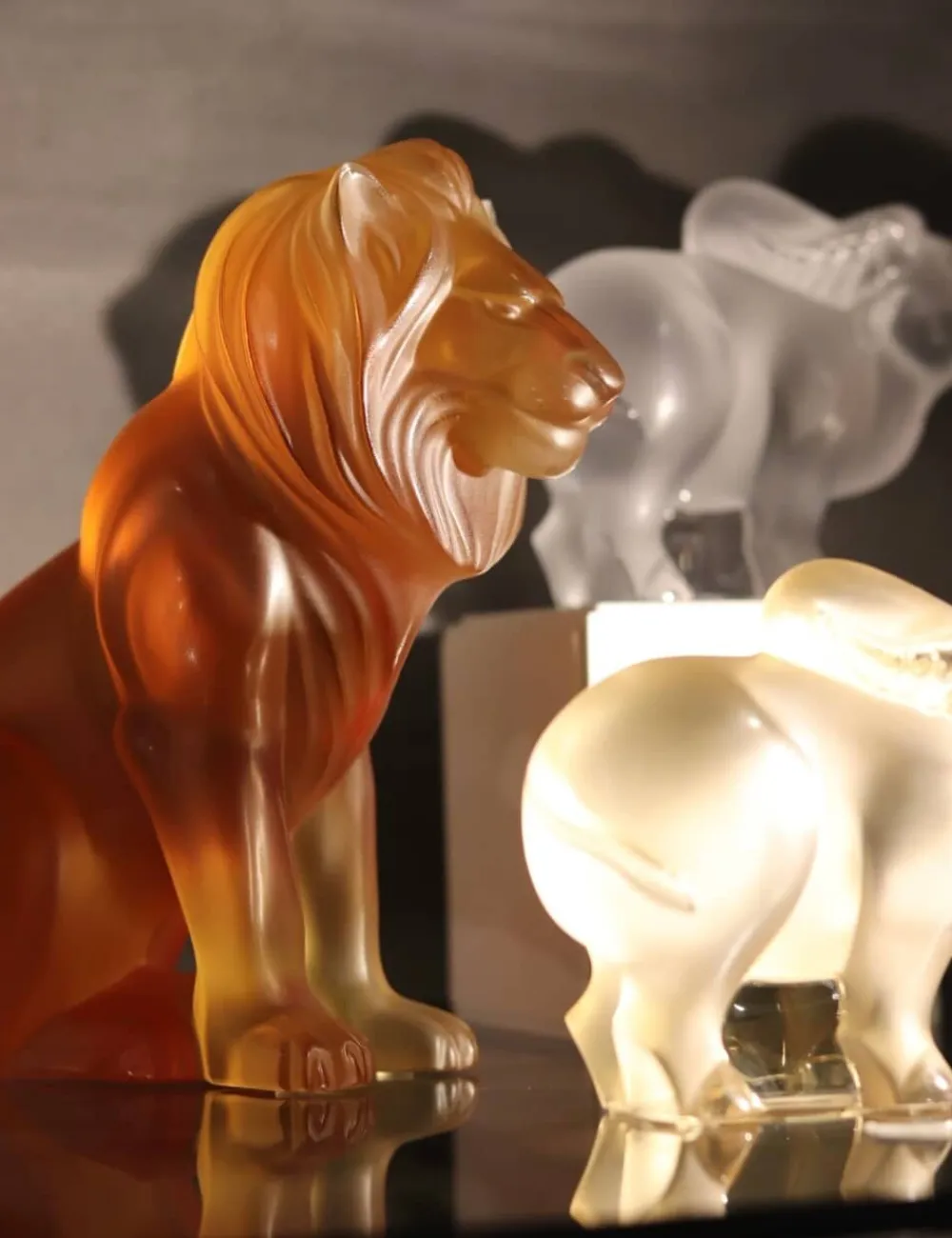 Vessière Cristaux Bestiaire|Animaux Cristal|Lion bamara lalique