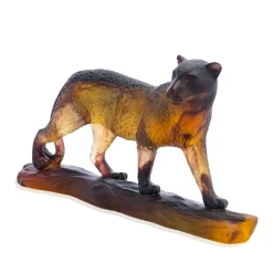Vessière Cristaux Bestiaire|Animaux Cristal|Léopard tropical Daum