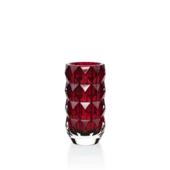 Vessière Cristaux Vases|Vases Cristal Clair|Louxor vase rond rouge pm Baccarat