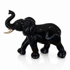 Vessière Cristaux Faïence De Longwy|Animaux|Éléphant chargeant uni Émaux de Longwy