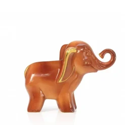 Vessière Cristaux Lunéville|Éléphant chocolat Craquelés Faïence de Lunéville