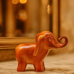 Vessière Cristaux Lunéville|Éléphant chocolat Craquelés Faïence de Lunéville