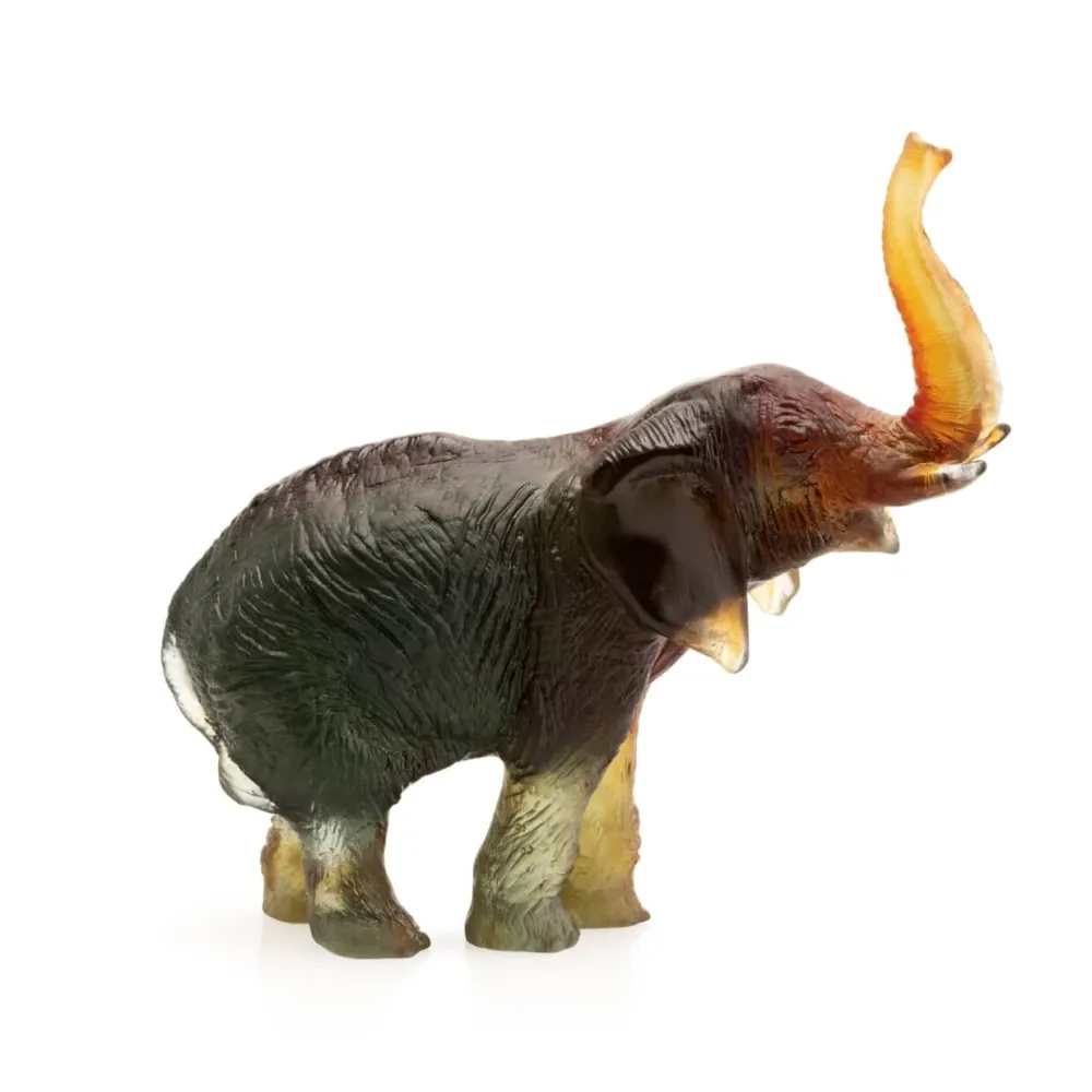 Vessière Cristaux Bestiaire|Animaux Cristal|Éléphant vert mm j.f leroy daum