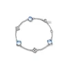 Vessière Cristaux Bijoux|Bracelets Cristal|Médicis bracelet aqua miroir chaine baccarat