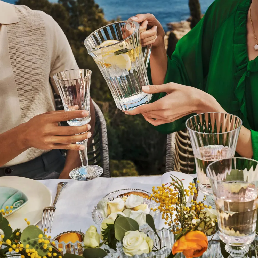 Vessière Cristaux Carafes Cristal Daum Baccarat Lalique|Carafes Cristal Taillé|Mille Nuits broc à eau Baccarat