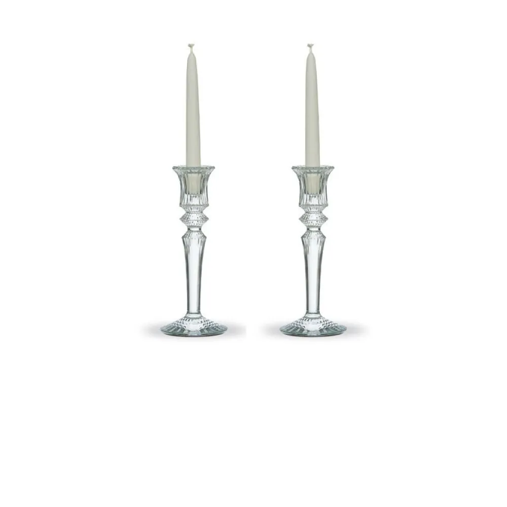Vessière Cristaux Photophores, Bougeoirs Cristal|Coupes, Coupelles Et Photophores|Mille nuits coffret 2 bougœirs baccarat