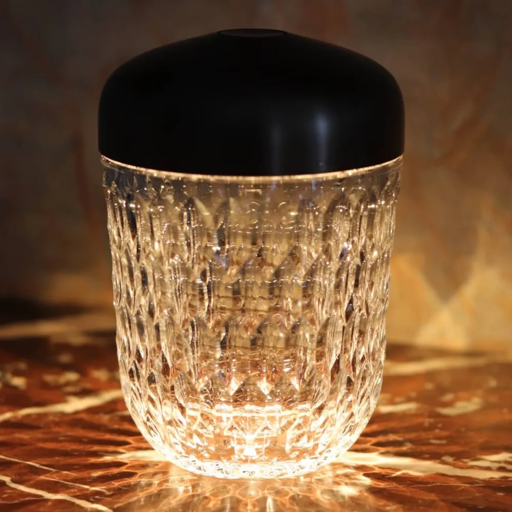 Vessière Cristaux Lampes Cristal|Lustre Luminaire Saint-Louis|Mini baladeuse folia cuivré saint-louis