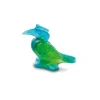 Vessière Cristaux Bestiaire|Figurines Miniature Cristal|Mini calao bleu vert daum