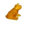 Vessière Cristaux Bestiaire|Figurines Miniature Cristal|Mini chien ambre daum