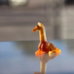 Vessière Cristaux Bestiaire|Figurines Miniature Cristal|Mini girafe daum
