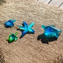 Vessière Cristaux Figurines Miniature Cristal|Animaux Cristal|Mini tortue de mer bleue daum