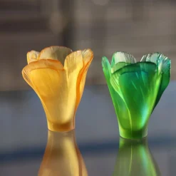 Vessière Cristaux Vases|Vases|Mini vase vert ginkgo Daum